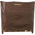 thumbnail image 1 of 5 Foot Waterproof Full Cover - Covers 1/4 Cord Plus Outdoor Firewood Rack - Reinforced Vinyl With Front Opening Straps - Keeps Logs Dry (Brown), 1 of 3