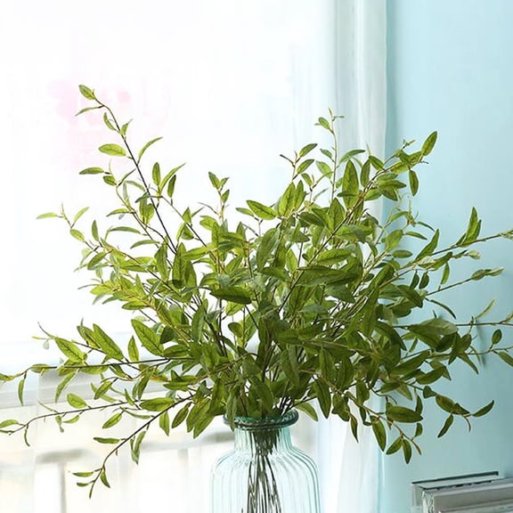 5 Fork Artificial Greenery Fern Twig Bush Stems Faux Shrubs For Wedding Arch Table Vase Indoor Outdoor Farmhouse Layout Decor