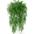 thumbnail image 1 of 5 Fork Artificial Rattan Leaves Wall Hanging Plant Home Wedding Decor;5 Fork Artificial Rattan Leaves Wall Hanging Plant Home Wedding Decor, 1 of 11