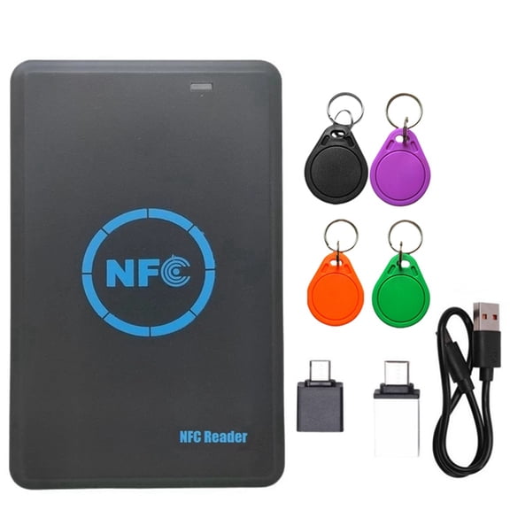 5 Frequency RFID Smart Chip Duplicator+4xUID Keychain NFC Reader Copier IC/ID 13.56M 125K/ HID 125K Token Writer Clone