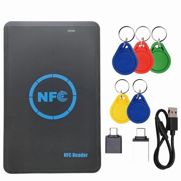 5 Frequency RFID Smart Chip Duplicator+5xCUID Keychain NFC Reader Copier IC/ID 13.56M 125K/ HID 125K Token Writer Clone
