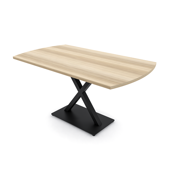5 Ft Arc Rectangle Conference Room Table X Base With Electric Module
