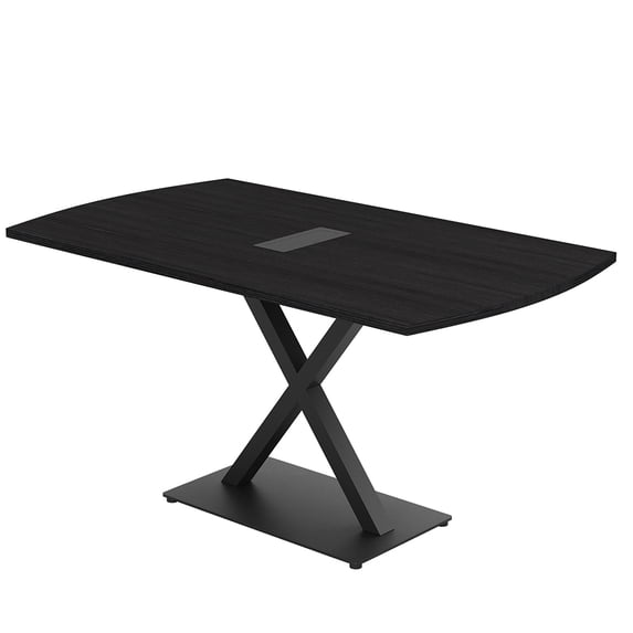5 Ft Arc Rectangle Conference Room Table X Base With Electric Module
