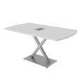 thumbnail image 1 of 5 Ft Arc Rectangle Conference Room Table X Base With Electric Module, 1 of 7