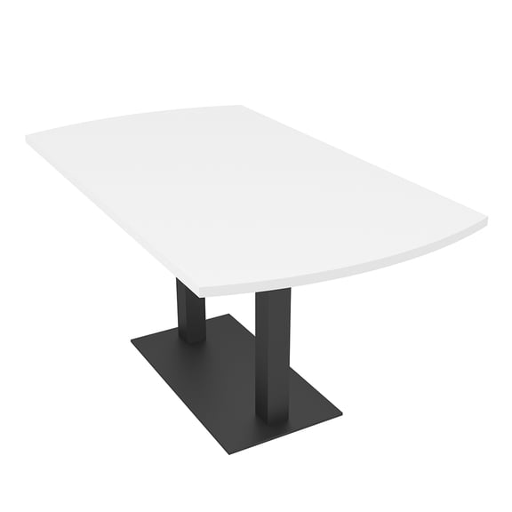 5 Ft Arc Rectangle Conference Table Square Metal Base With Electric