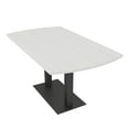 thumbnail image 1 of 5 Ft Arc Rectangle Conference Table Square Metal Base With Electric, 1 of 5