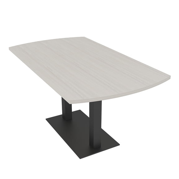 5 Ft Arc Rectangle Conference Table Square Metal Base With Electric