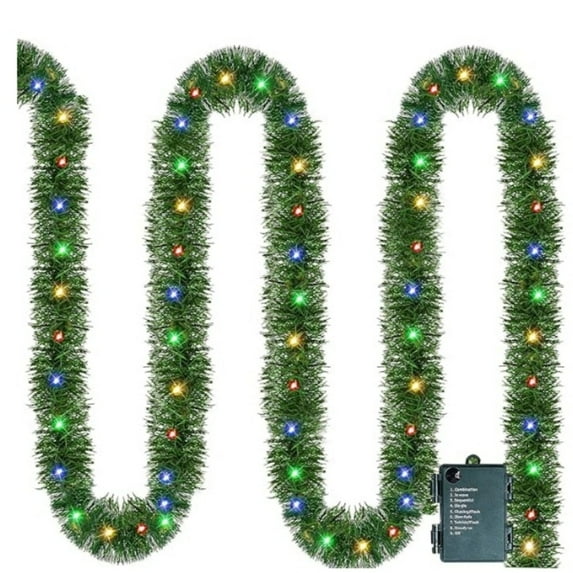 5 Ft Christmas Garland Lighted Decoration Indoor Holiday Door Home Stairs 15