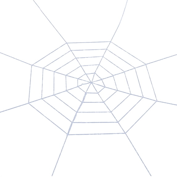 5 Ft Giant Round Spider Web – Outdoor Halloween Yard Decor, White Haunted House Party Garden Prop
