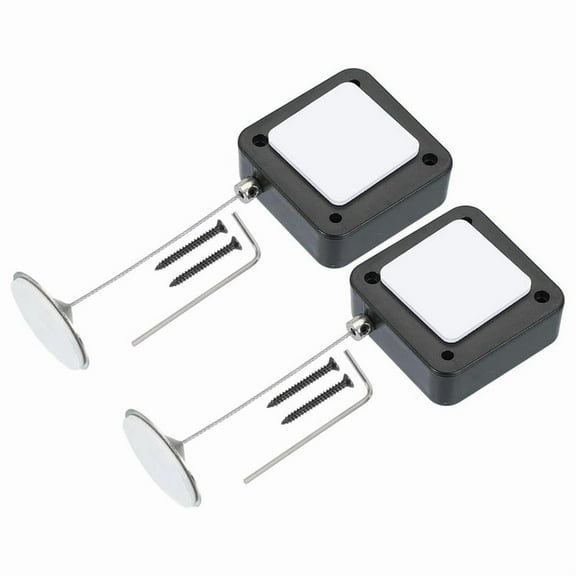 5 Ft Retractable Remote Control Tether, 2 Pack Security Cable Lanyard Lock with Double Sided Adhesive &