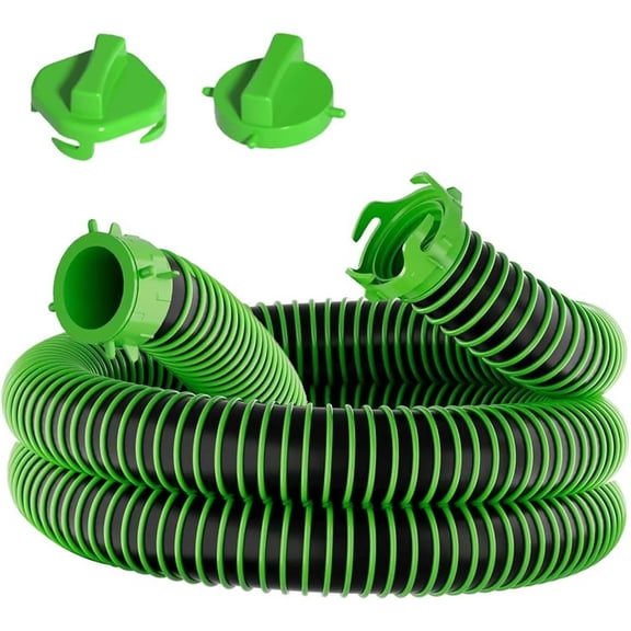 5 Ft Sewer Hoses RV Kit with TPE Technology for Extreme Abrasion Resistance & Crush Protection, Pre-Attached Swivel Fittings, Heavy-Duty Leak-Resistant Design
