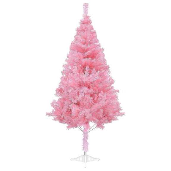 5 Ft Tinsel Pink Christmas Tree for Home Office Party Decor Xmas Holiday Seasonal Sparking Gorgeous Folding Artificial Christmas Tree Indoor and Ourdoor(Pink)
