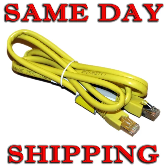 5 Ft. Yellow Cat5E Ethernet Cable Cat5 Rj45 Lan Line Network Wire Patch Cord