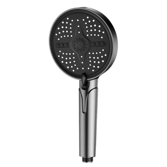 5 Functions High Pressure Shower Head with Handheld, 3.8x9.6in, High Flow Handheld Showerheads with Adjustable Panel, Black
