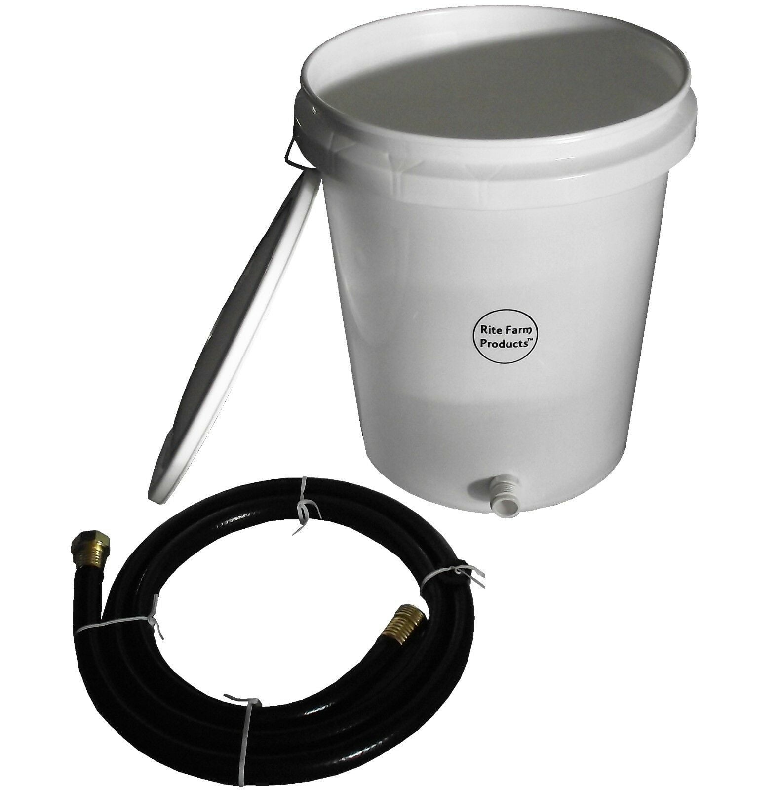 5 Gallon White Poly Gravity Waterer Kit for Poultry