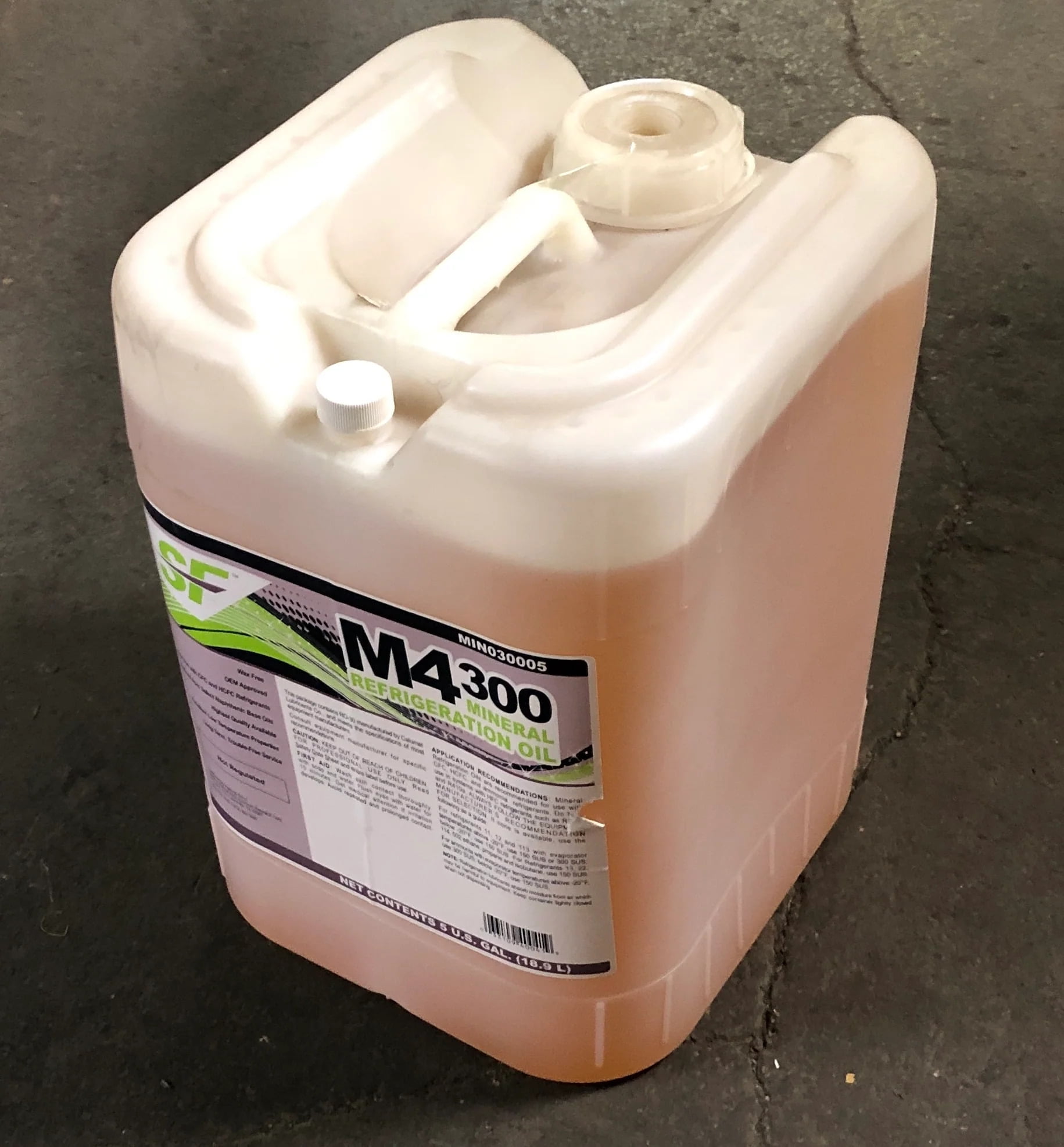 5 GALLON "M4300" MINERAL REFRIGERATION OIL FOR USE WITH CFC, HCFC, AND