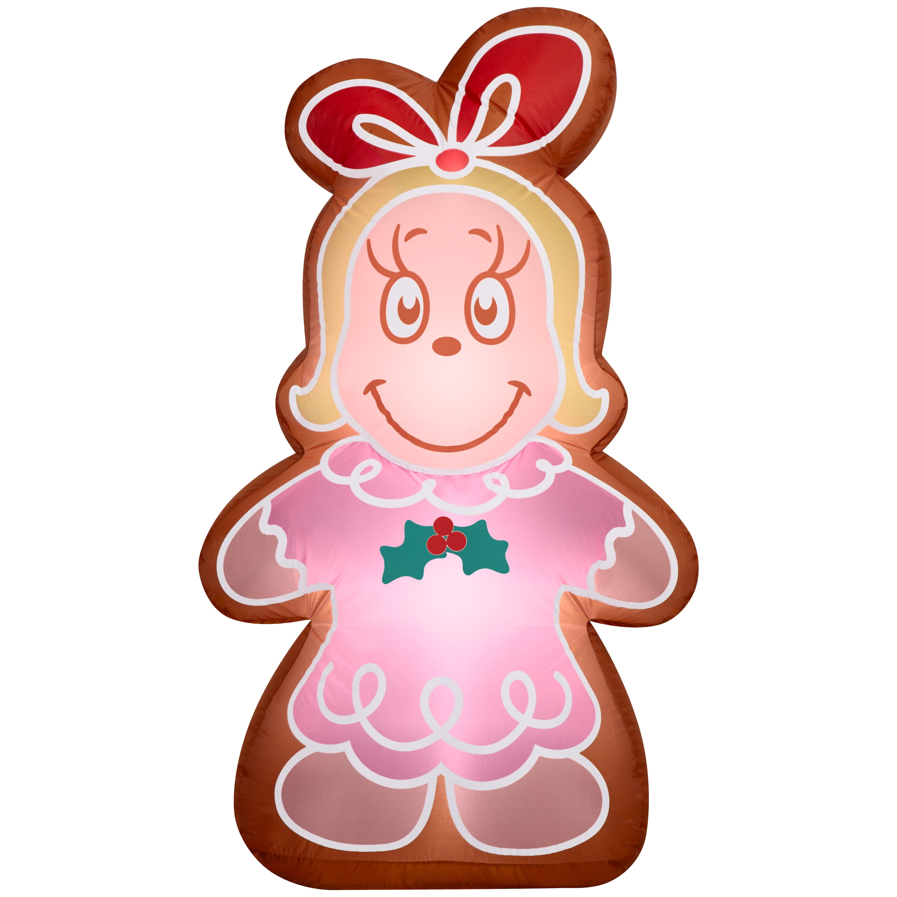 Airblown Christmas Yard Inflatable Light Photorealistic Cindy as Gingerbread Dr. Seuss, 5 ft