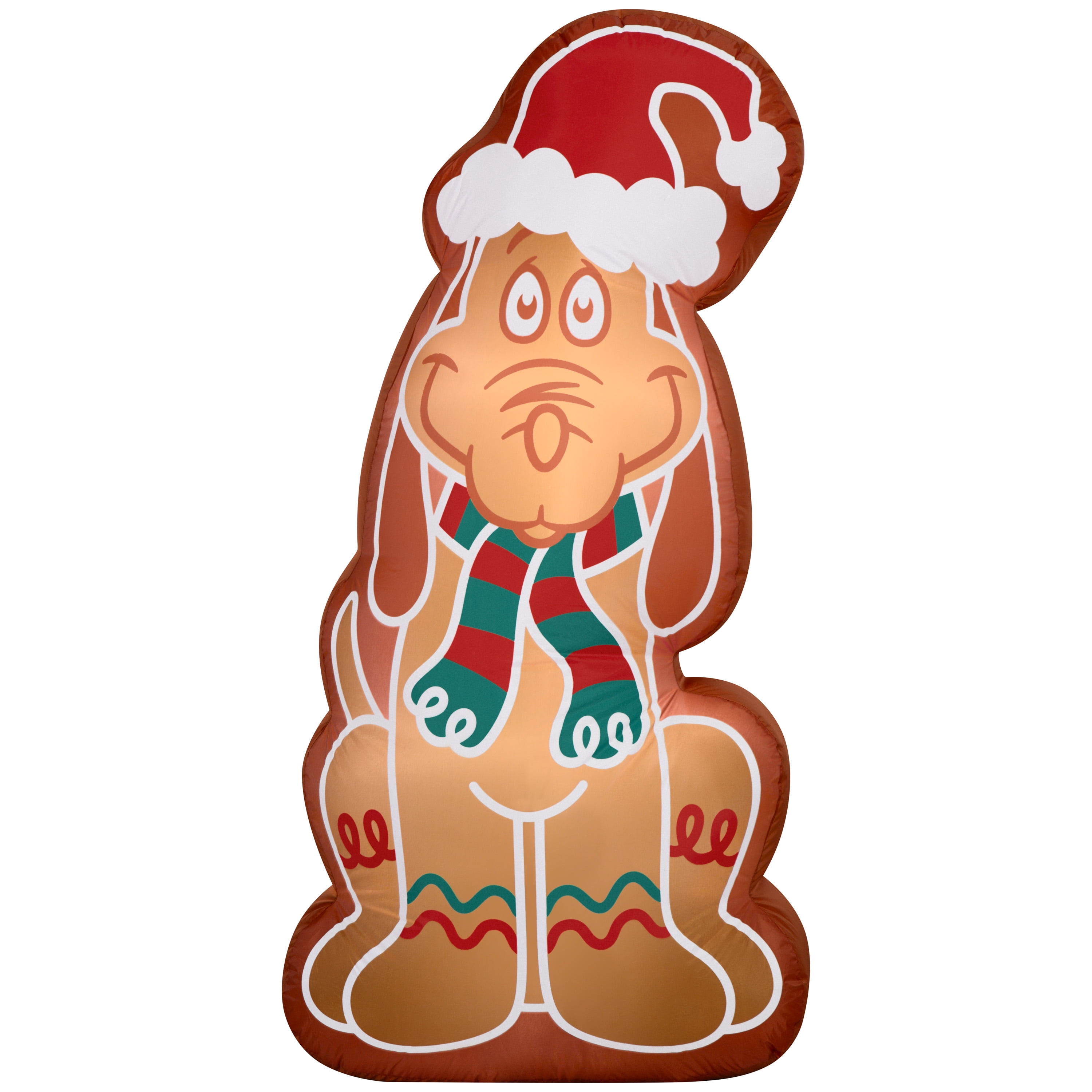 Airblown Christmas Yard Inflatable Light Photorealistic Max as Gingerbread Dr. Seuss, 5 ft