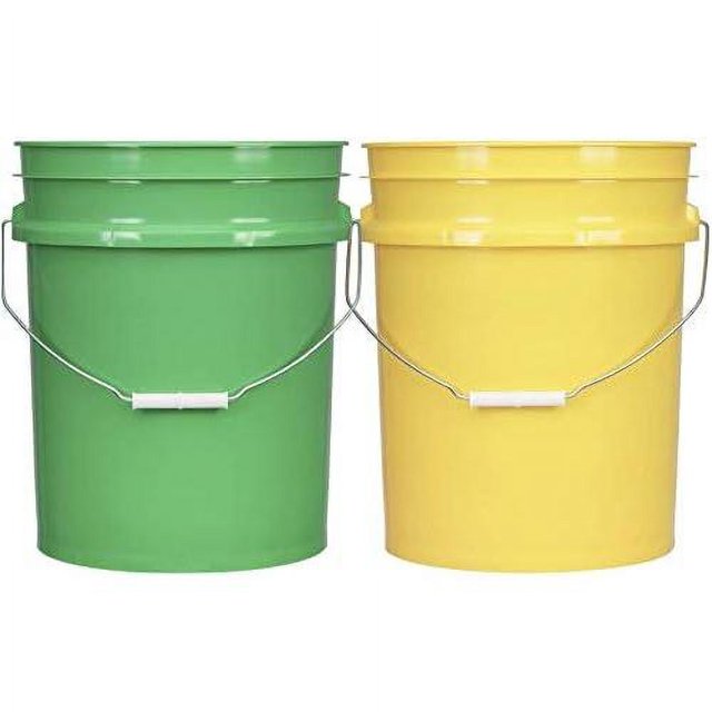 5 Gal Food Grade Bucket Pail With Lid, BPA Free, Made In USA, (Pack Of