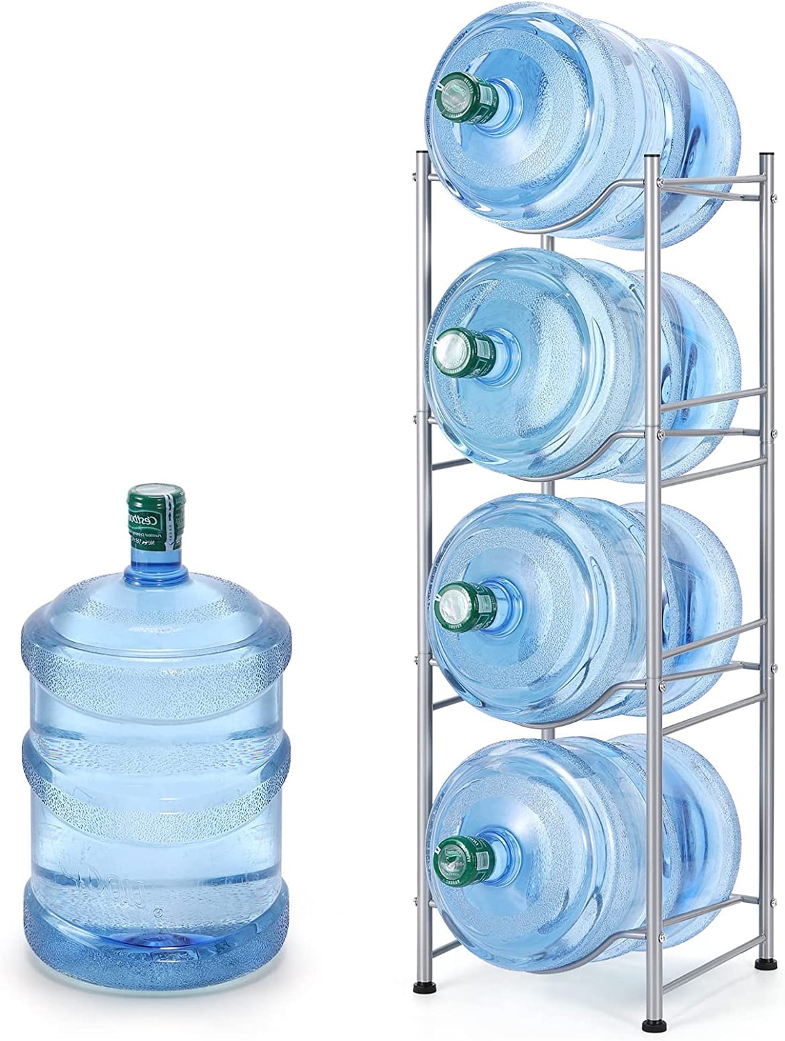 5 Gal Water Cooler Jug Rack, 4 Tier Heavy Duty Water Bottle Rack