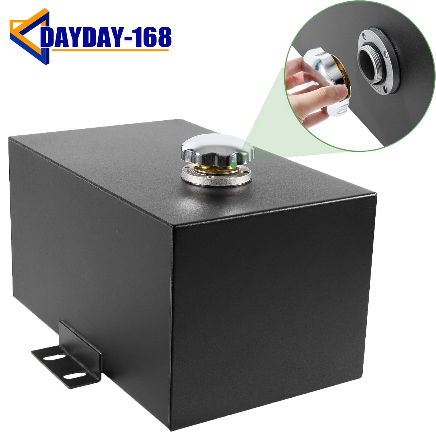 5 Gallon 14 Gauge Steel Hydraulic Fluid Reservoir Tank,Inlet 1-1/2 ...