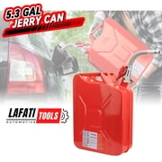 5 Gallon 20L Metal Gas Tank Can US Stardard Gas Can Power Emergency Backup Tank with Flexible Spout Red