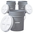 5 Gallon (3 Pack) Bucket Pail Container with Gamma Seal Lid, Food Grade
