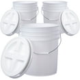 5 Gallon (3 Pack) Bucket Pail Container with Gamma Seal Lid, Food Grade