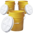 5 Gallon (3 Pack) Bucket Pail Container with Gamma Seal Lid, Food Grade