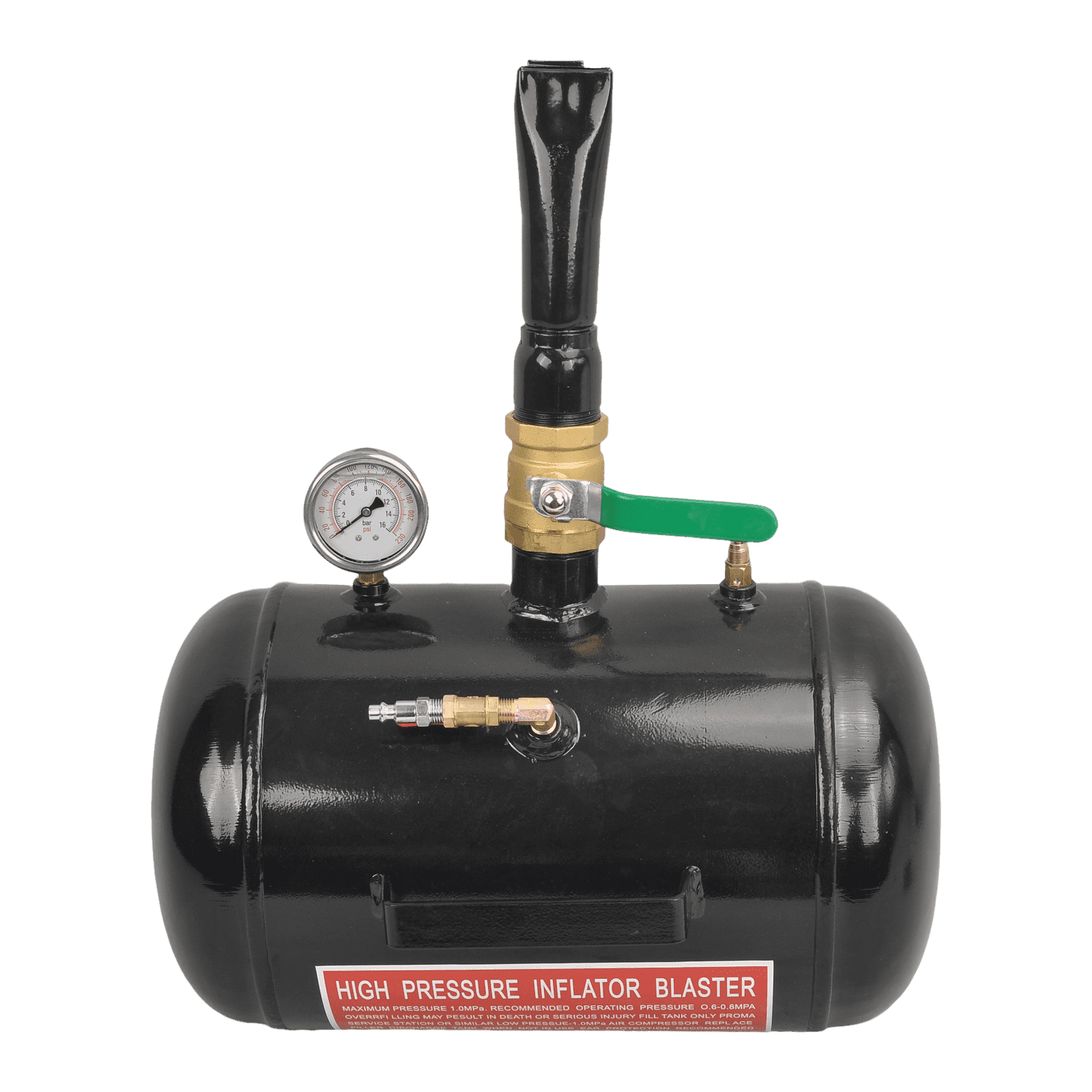5 Gallon Air Tire Bead Seater Blaster Tool Seating Inflator w/Gauge Black
