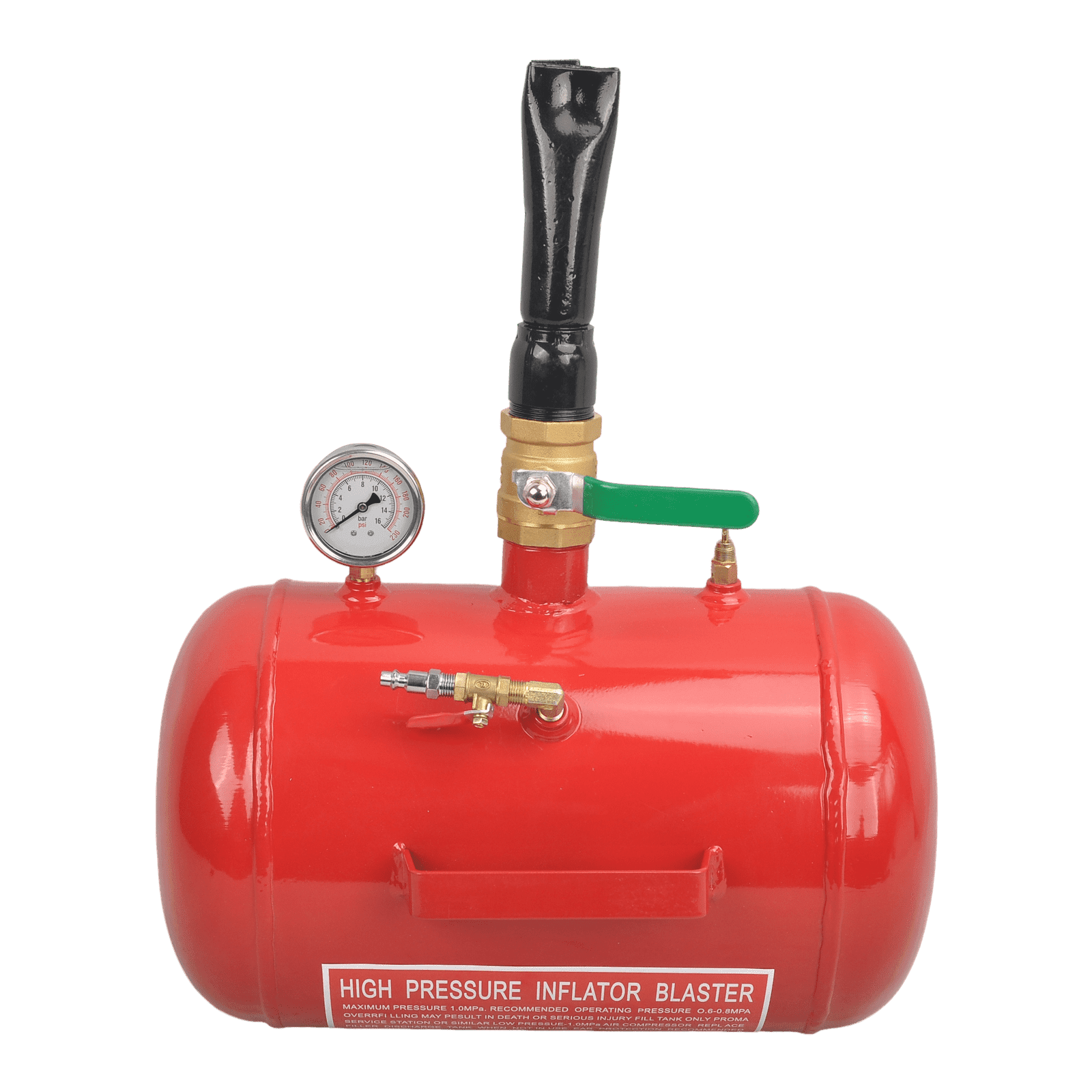5 Gallon Air Tire Bead Seater Blaster Tool Seating Inflator w/Gauge Red