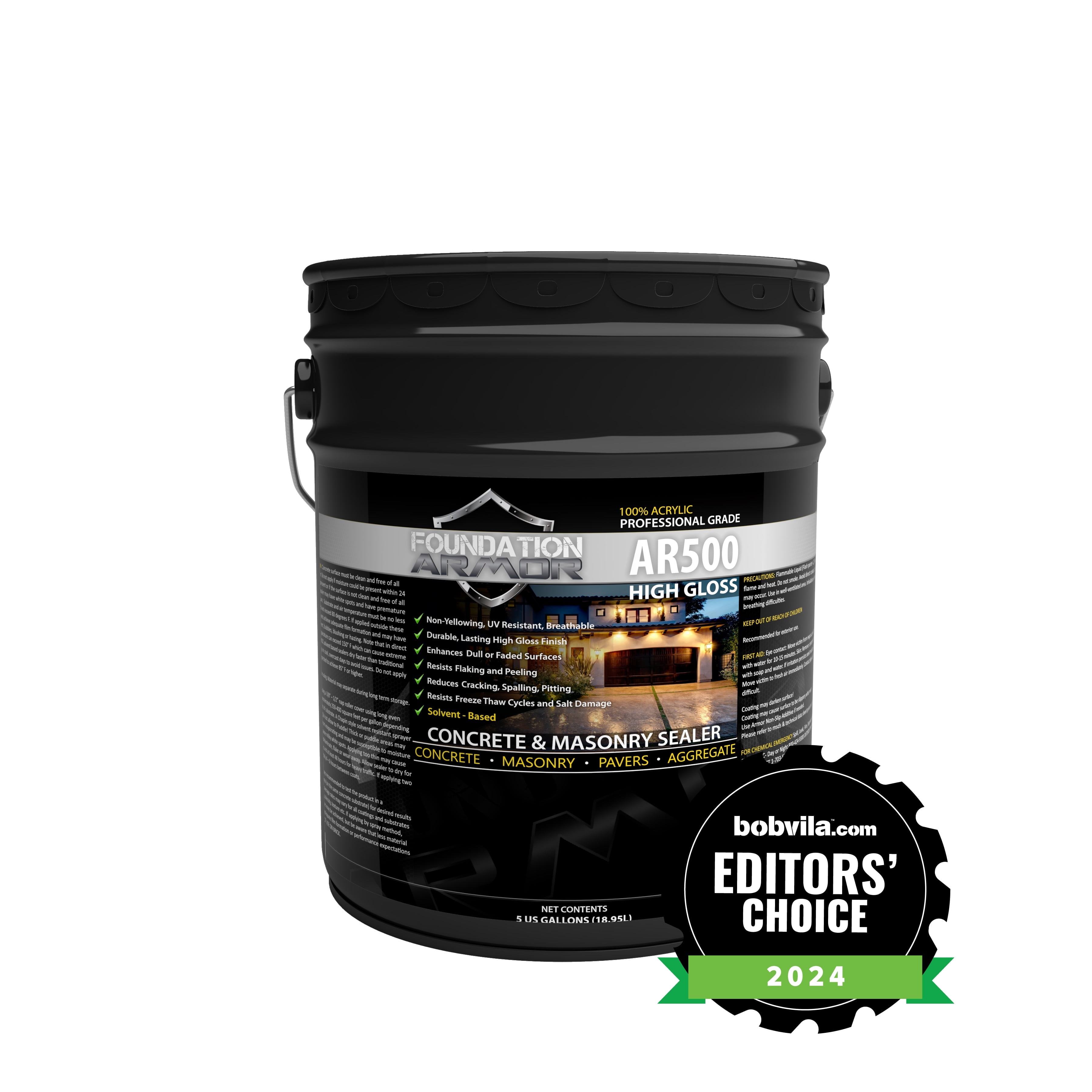 5 Gallon Clear High Gloss Concrete and Masonry Sealer