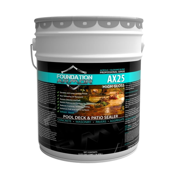 5 Gallon Armor AX25 Water Repellent Infused High Gloss Sealer and Cure and Seal for Concrete and Pavers