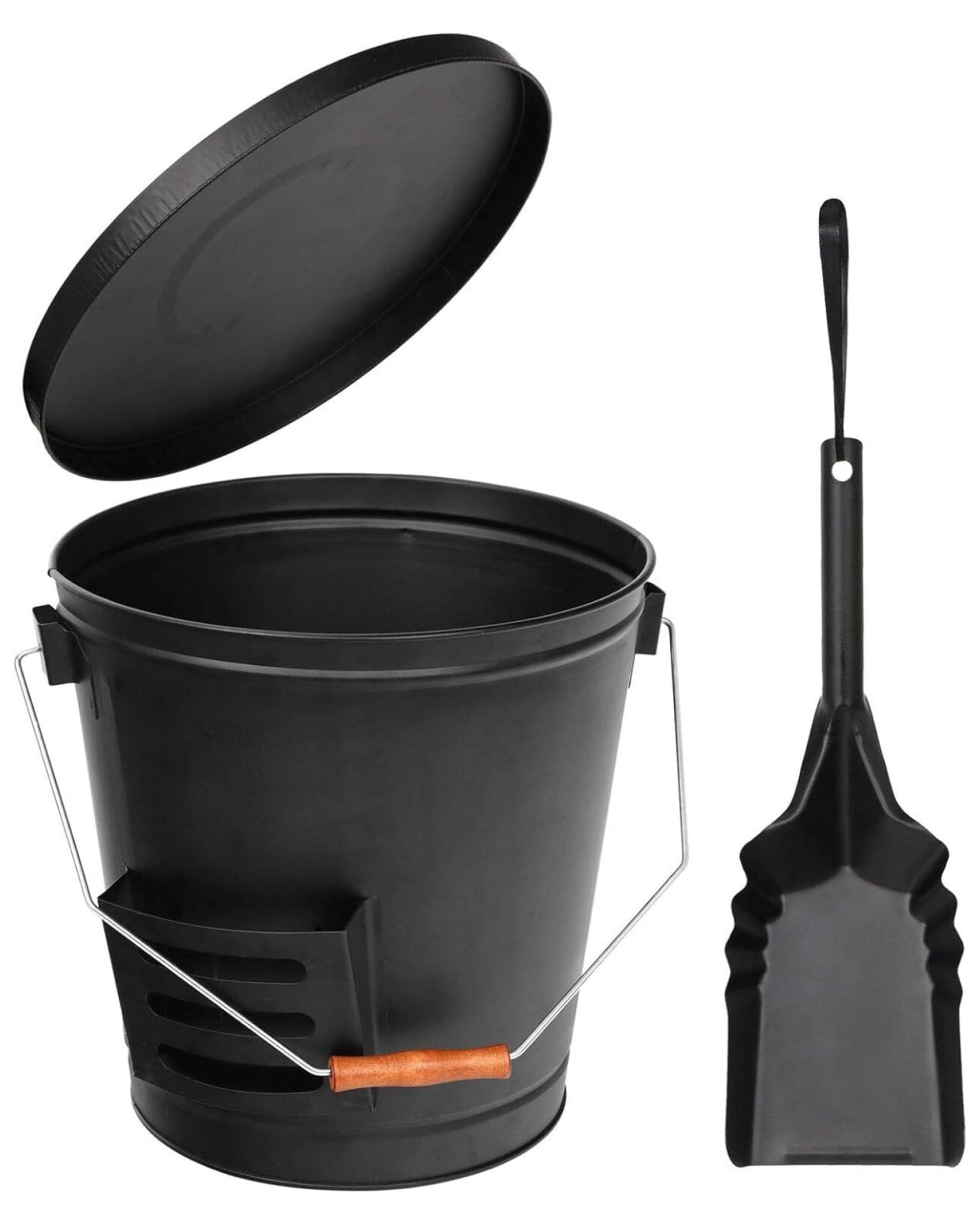 5 Gallon Bucket Fireplace W/Shovel Hold Heat Classic Home Decor Steel