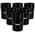 Grtading Bucket 5 Gallon Bucket - Food Grade Bucket Lid Not Included, Black Black,6 ...