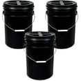 , 5 Gallon Bucket with Gamma Seal Screw on Airtight Lid, Set of 3, Food