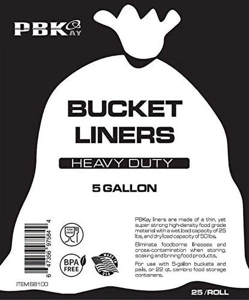 5 Gallon Bucket Liner Bags for Marinading and Brining Durable, Food