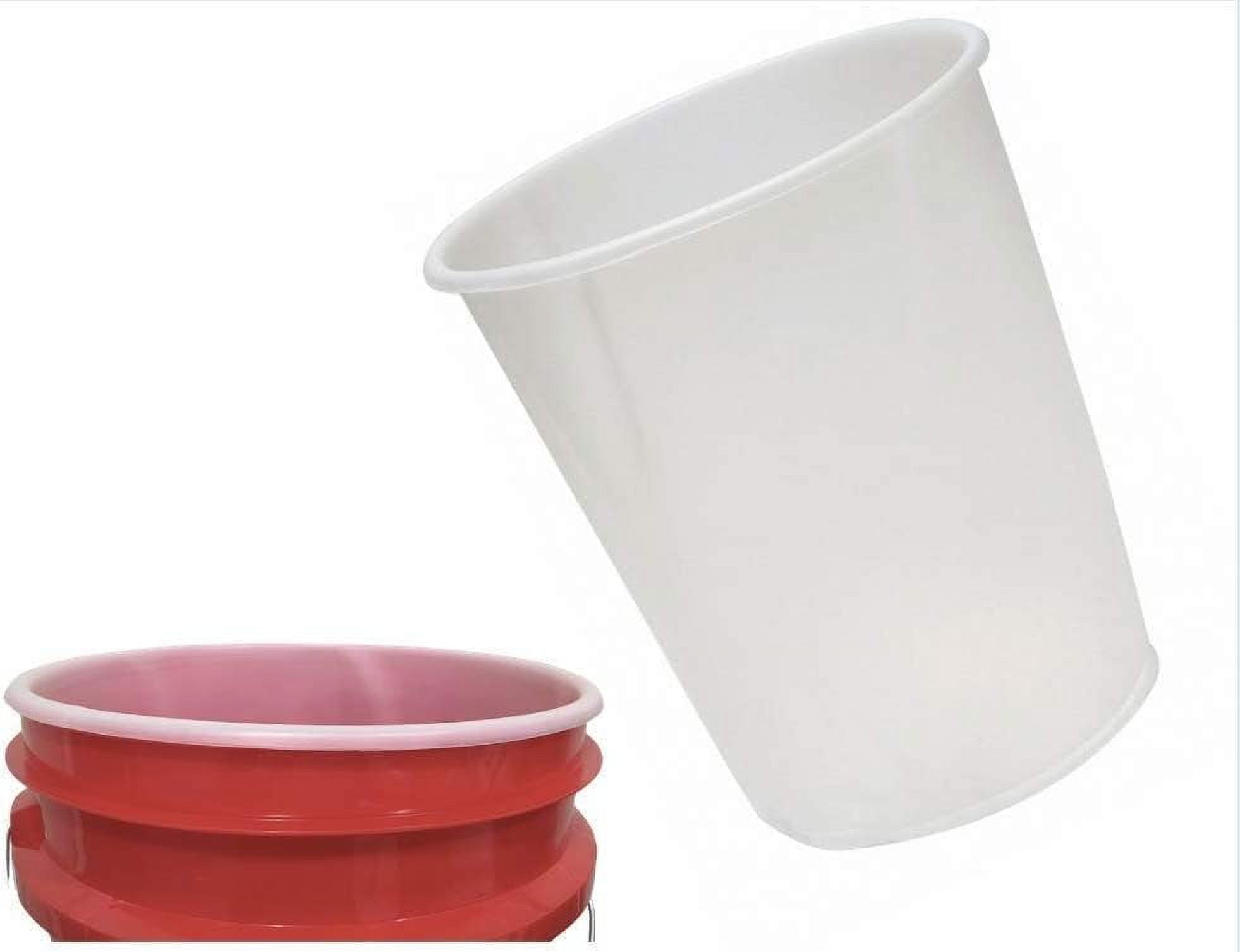 5 Gallon Bucket Pail Liner 15Mil LDPE Plastic (Pack Of 50 Liners)