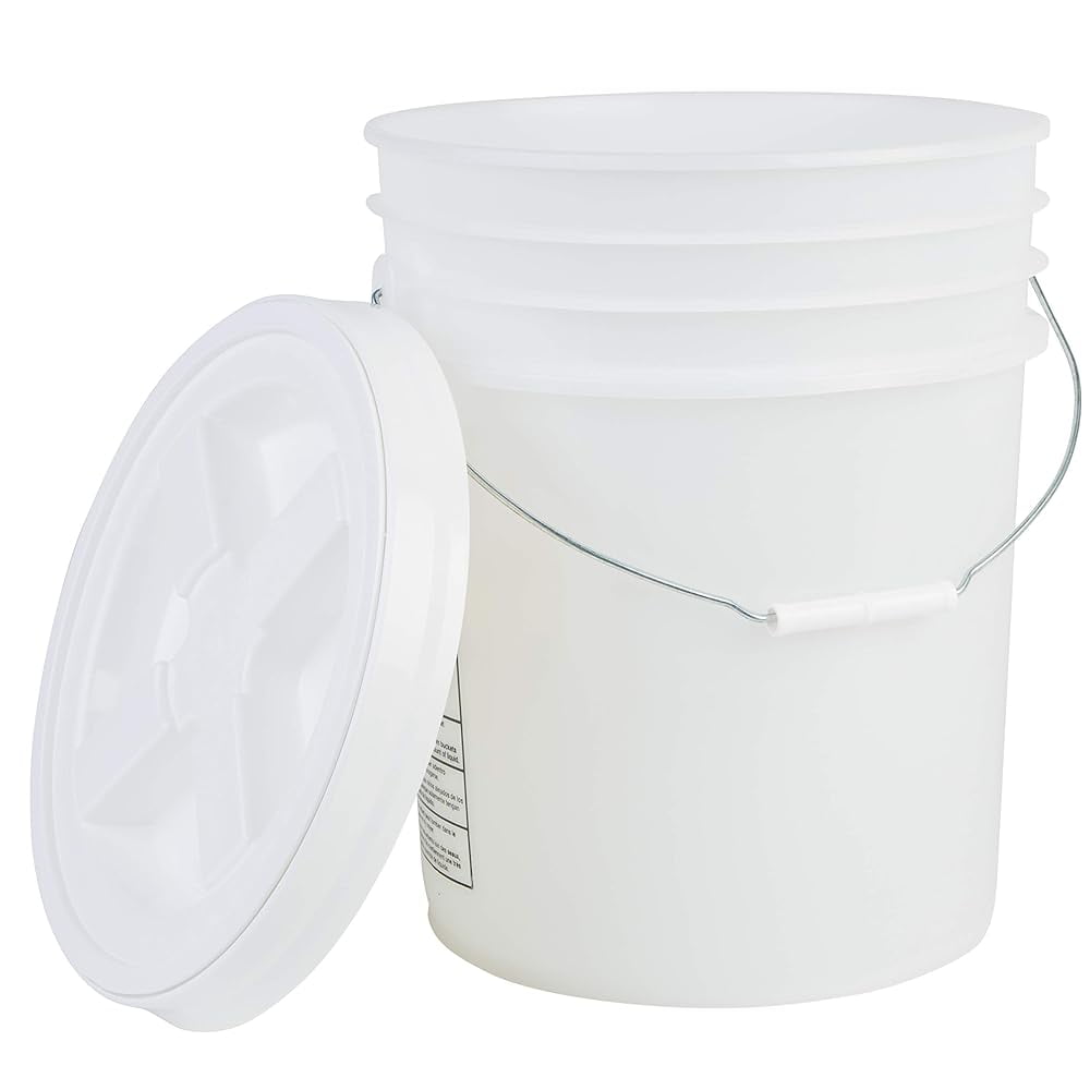 5 Gallon Bucket With Gamma Seal Lid, HDPE, Natural