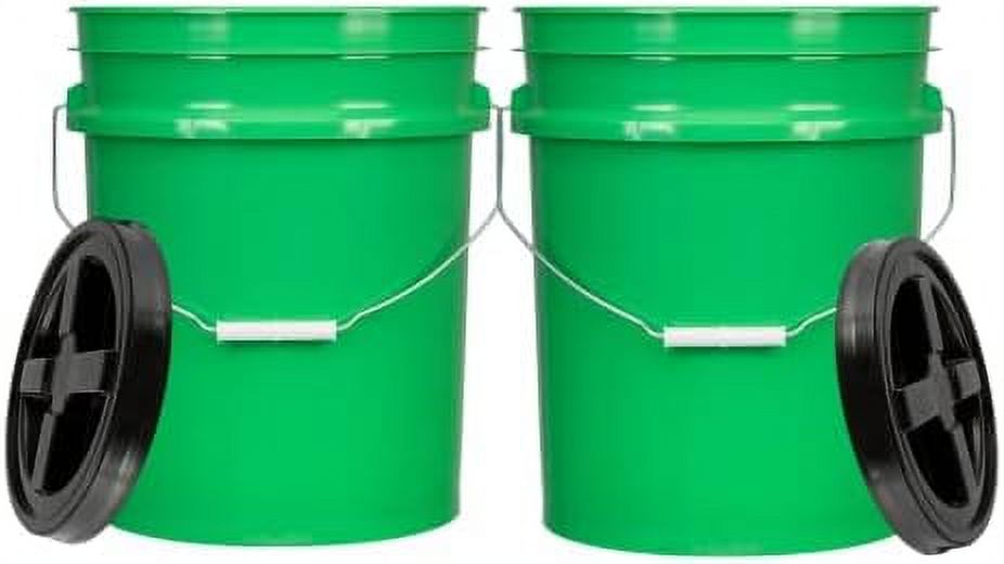 5 Gallon Buckets Pails With On Air Tight Lids Food Grade BPA Free