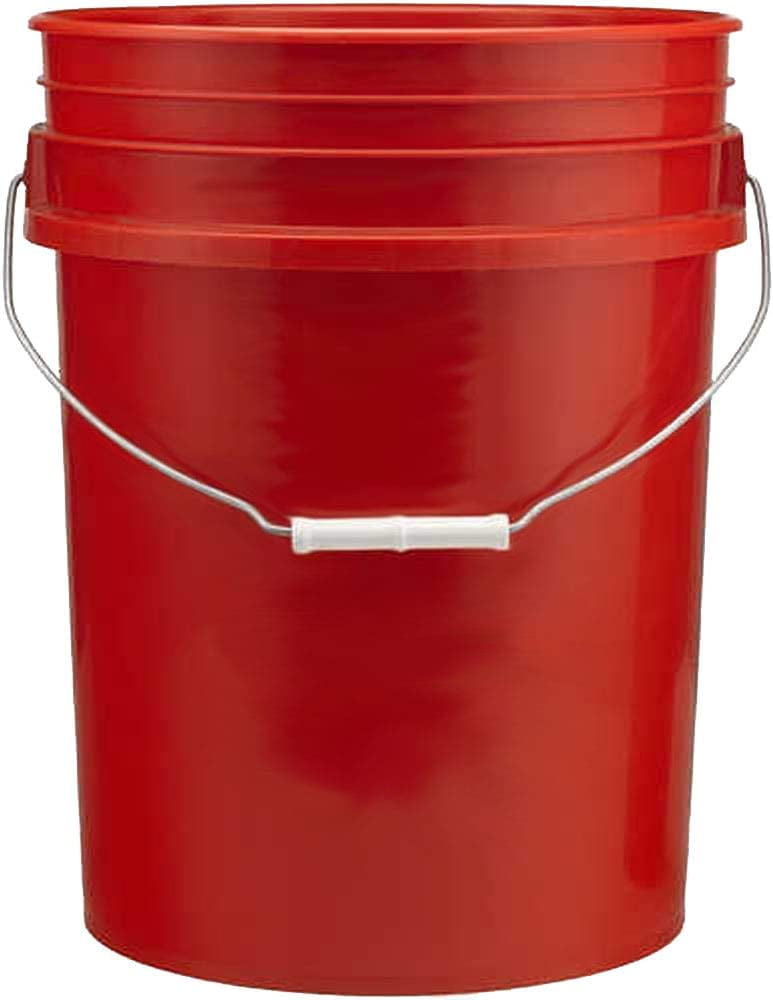 5 Gallon Buckets, Six (6) Pack Plastic Red, White & Blue