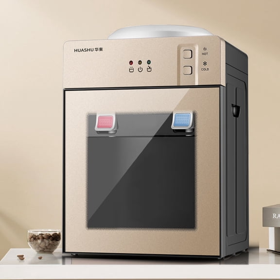 5 Gallon Champagne Gold Top Loading Countertop Water Cooler Dispenser Hot Cold Water Style Water Dispenser