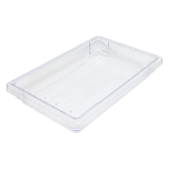 - 5 Gallon Clear Food Storage Box Polycarbonate 18" X 26" X 3-1/2"- Food Storage Container Meal Prep Food Storage for Home Cafeteria Kitchen Pantry Organization Dishwasher Safe