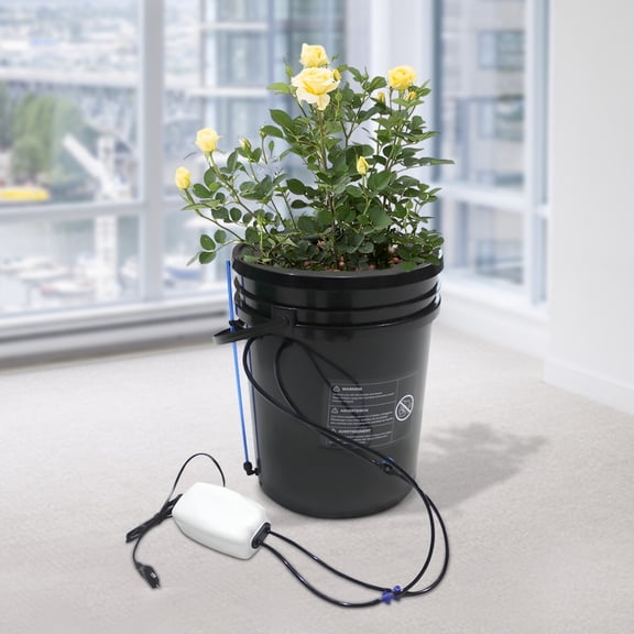 5 Gallon DWC Hydroponic Deep Water Culture Bucket Grow System Tool Kit 30*30*38cm for Gardens, Balconies Or Offices