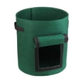 thumbnail image 1 of 5 Gallon Fabric Aeration Pots with Harvest Flap, Heavy Duty Nonwoven Garden Planter Bags for Organic Vegetable Growing, Dark Green, 1 of 4