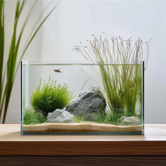 5 Gallon Frameless Glass Aquarium for Betta, Goldfish, Snails, Shrimp and Aquatic Planting