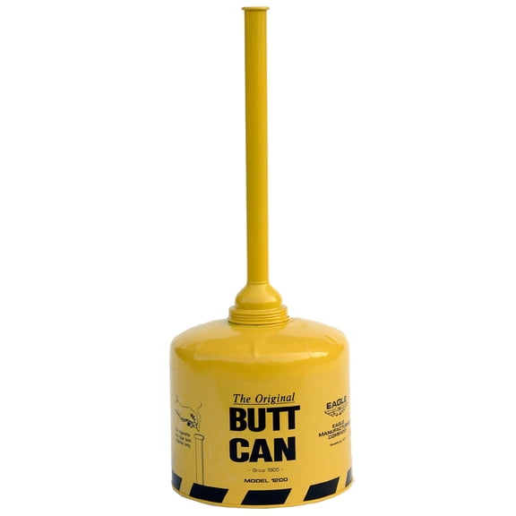 Cigarette Receptacle, Yellow, 5 gal 1200YELLOW