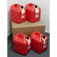 thumbnail image 1 of 5 Gallon Gas Can, 4 Pack, Spill Proof Fuel Container - New! - Clean! - Boxed!, 1 of 2
