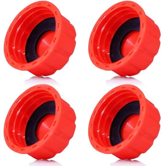5 Gallon Gas Can Cap Replacement, Coarse Thread Gas Cap for Gasoline, Portable Gas Tank Lid for 5+ Gallon Plastic and Metal Gas Cans, Includes Spout Replacement Old Style(Pack of 4)