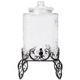 thumbnail image 1 of 5 Gallon Glass Beverage Dispenser with Metal Stand and Chalkboard Sign, 1 of 2